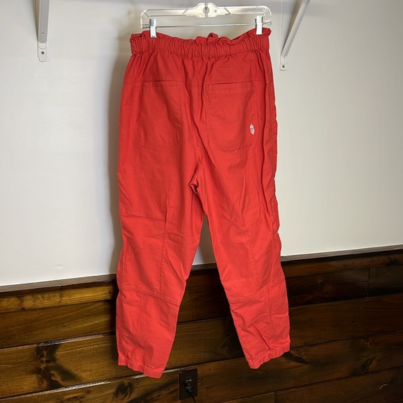 Free People Movement Red Elastic Waist Cargo Pants- M - Picture 2 of 8